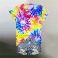 thumbnail image 5 of Uootdi Women's Tees Crew Neck Short Sleeve Tie Dye Print Tops Casual Loose Fit T Shirts Gift, 5 of 6