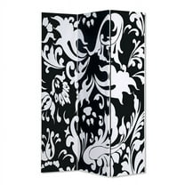 1" x 48" x 72" Multi Color Wood Canvas  3 Panel Screen