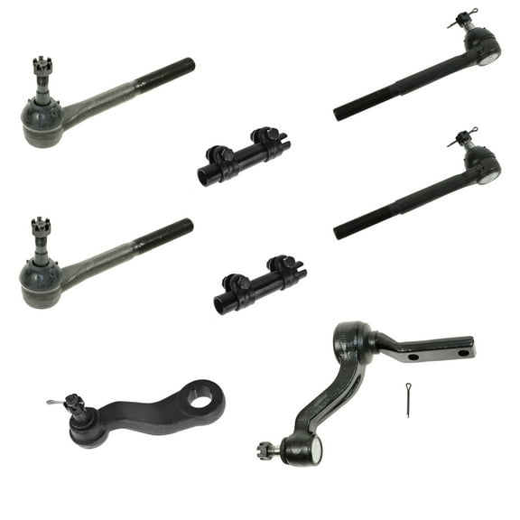 Front Tie Rod End Adjusting Sleeve Pitman Idler Arm Steering Kit Set 8pc Fits select: 1988-1992 CHEVROLET GMT-400, 1989-1992 GMC SIERRA
