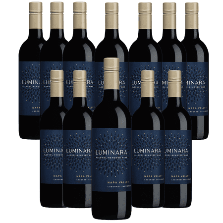Luminara Alcohol-Removed Cabernet Sauvignon – Premium Non-Alcoholic Red Wine from Napa Valley – 750ml Bottle - 12 Pack