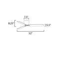 thumbnail image 2 of 88808MW Maxim Lighting Lowell - 3 Blade Hugger Ceiling Fan-8.25 Inches Tall and 52 Inches Wide, 2 of 5