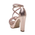 thumbnail image 3 of Tacones Mujer Altos Formales Charol Metálico Diseño Tiras, 3 of 4