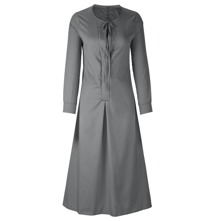 Besolor Maxi Dress for Women V Neck Solid Color Long Sleeve Dress Casual Loose Fit Flowy Fall Long Dresses Ladies Clothes, Women's, Size: 2XL, Gray Besolor Maxi Dress for Women V Neck Solid Color Long Sleeve Dress Casual Loose Fit Flowy Fall Long Dresses Ladies Clothes, Women's, Size: 2XL, Gray