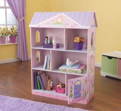 wood dollhouse bookcase