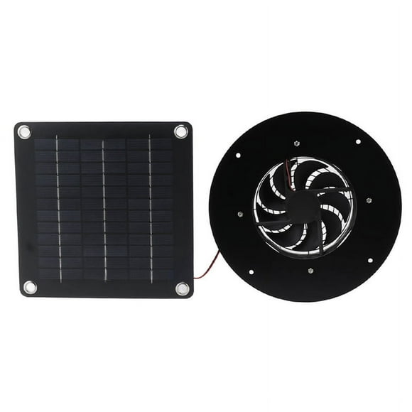 Solar Panel Exhaust Fan, 20W for Greenhouses, Pet Houses, Small Chicken Coops, Sheds, Window Exhaust