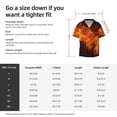 thumbnail image 5 of Fotbe Fiery Orange Flames Energy Camisa Estampada de Manga Corta para Hombre, Casual de Verano, Estilo Playero, Sin Arrugas-Large, 5 of 5
