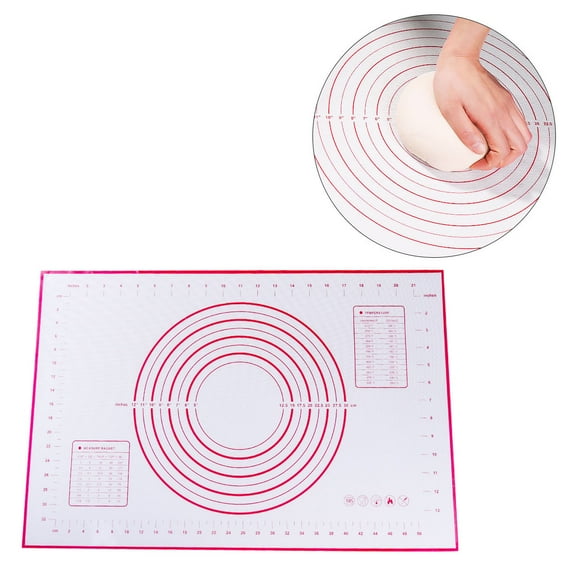 KALLORY 1Set Baking Pastry Mat Non Stick and Freezer to Oven Safe for Rolling Dough 23.62 * 15.75 in