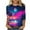 Purple Tops for Women_l, variant on CYMMPU Business Work Blouses Plus Size Tunic Tops Crewneck Vintage Basic Tees Horse Printed 3/4 Length Sleeve Shirts Summer Fall 2025 Clothes for Women Multicolor XXXXL