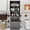Black, variant on Tall Bathroom Cabinet with Laundry Basket, Large Storage Space Tilt-Out Laundry Hamper and Upper Storage Cabinet, White