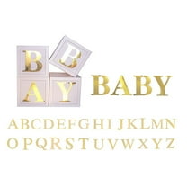 OUNONA 1 Set Baby Boxes Baby Blocks for Baby Shower Baby Balloon Boxes with Letters