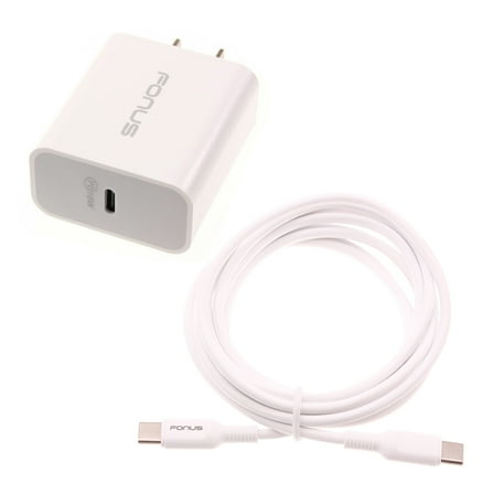 Fast Type-C 18W PD Home Charger for TCL 30 XE 5G, 20 XE, V 5G, 4X 5G - 10ft Long Cable Quick Power Adapter USB-C Compatible With TCL 30 XE 5G, 20 XE, V 5G, 4X 5G