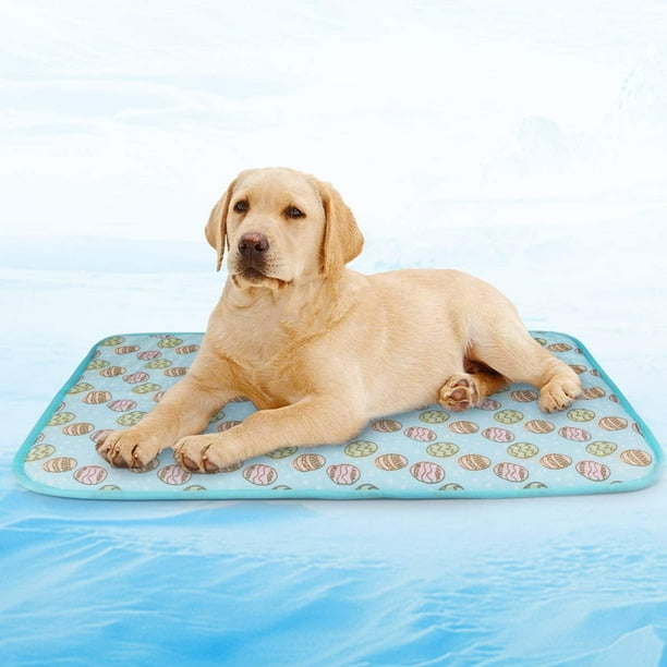 Estera para dormir refrescante para mascotas, almohadilla para perros, cojín para gatos, manta para cama fría, estera de seda de hielo, almohadilla de disipación de calor (S, 40*50cm)