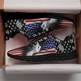 thumbnail image 3 of Dirt Track Racing American Flag Running Shoes Sneakers Mesh Black Size 6, 3 of 5