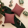 thumbnail image 3 of Set of 2 Christmas Scottish Tartan Plaid Throw Pillow Covers Cushion Case for Farmhouse Home Decor, 18 x 18 Inches, 3 of 4