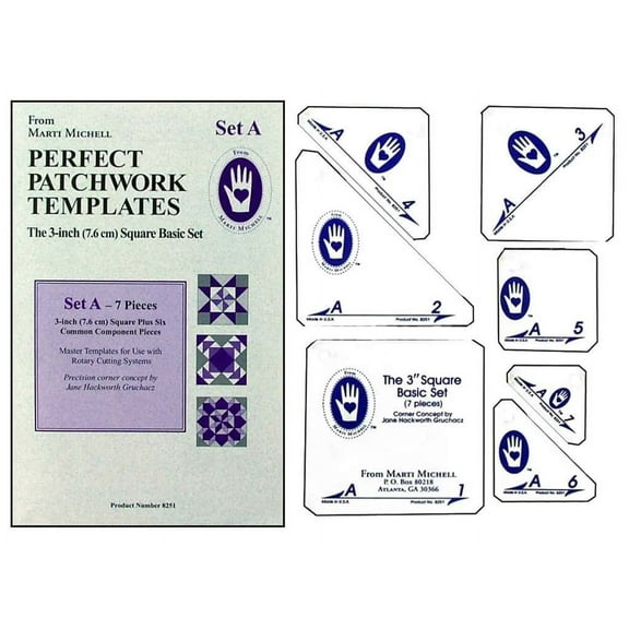 Perfect Patchwork Templates 3" Bonus Shapes Set A ~From Marti Michell