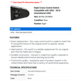 thumbnail image 2 of Right Cruise Control Switch - Compatible with 2002 - 2016 International 4300 2003 2004 2005 2006 2007 2008 2009 2010 2011 2012 2013 2014 2015, 2 of 2