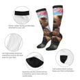 thumbnail image 4 of Picia Women Crew Soft Moisture-wicking Socks Romantic Floral Bear Pattern Design Cotton Socks, One Size fit All, 4 of 9