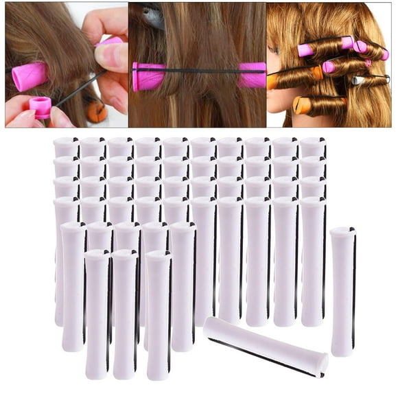 Cold Varillas para Permanente Cabello Pequeño, Mediano, Grande, Antideslizante, Elástico, Permanente, res, , Ondulado, 50 50 piezas 16 cm