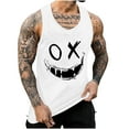 thumbnail image 2 of WAENQINLA Mens Tank Tops Funny X-Smile-Face Graphic Shirts Muscle Summer Gym Fitness Workout Sleeveless Athletic T-Shirts, 2 of 5