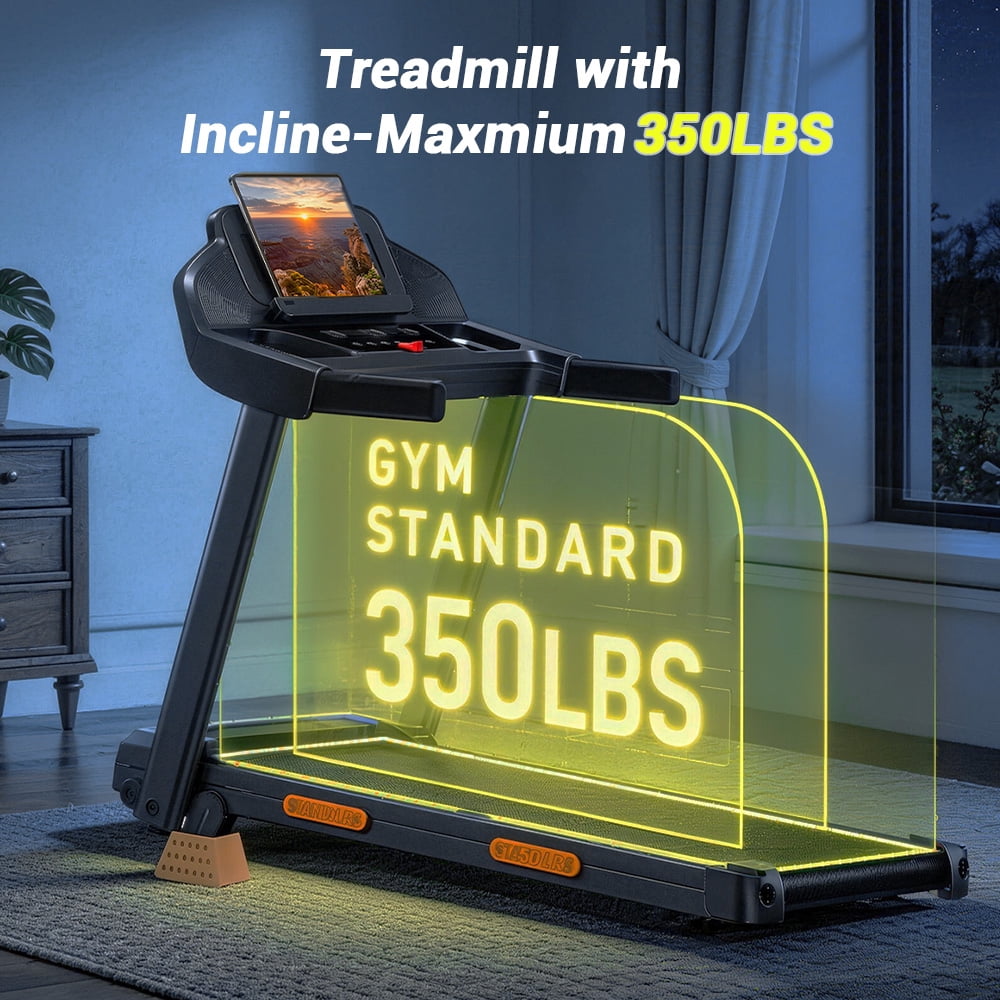 ROBORE 17% Incline Folding Treadmill for Home, 3.0HP Quiet Motor, 350 lbs Capacity, 7-Layer Shock Absorption, LED Display