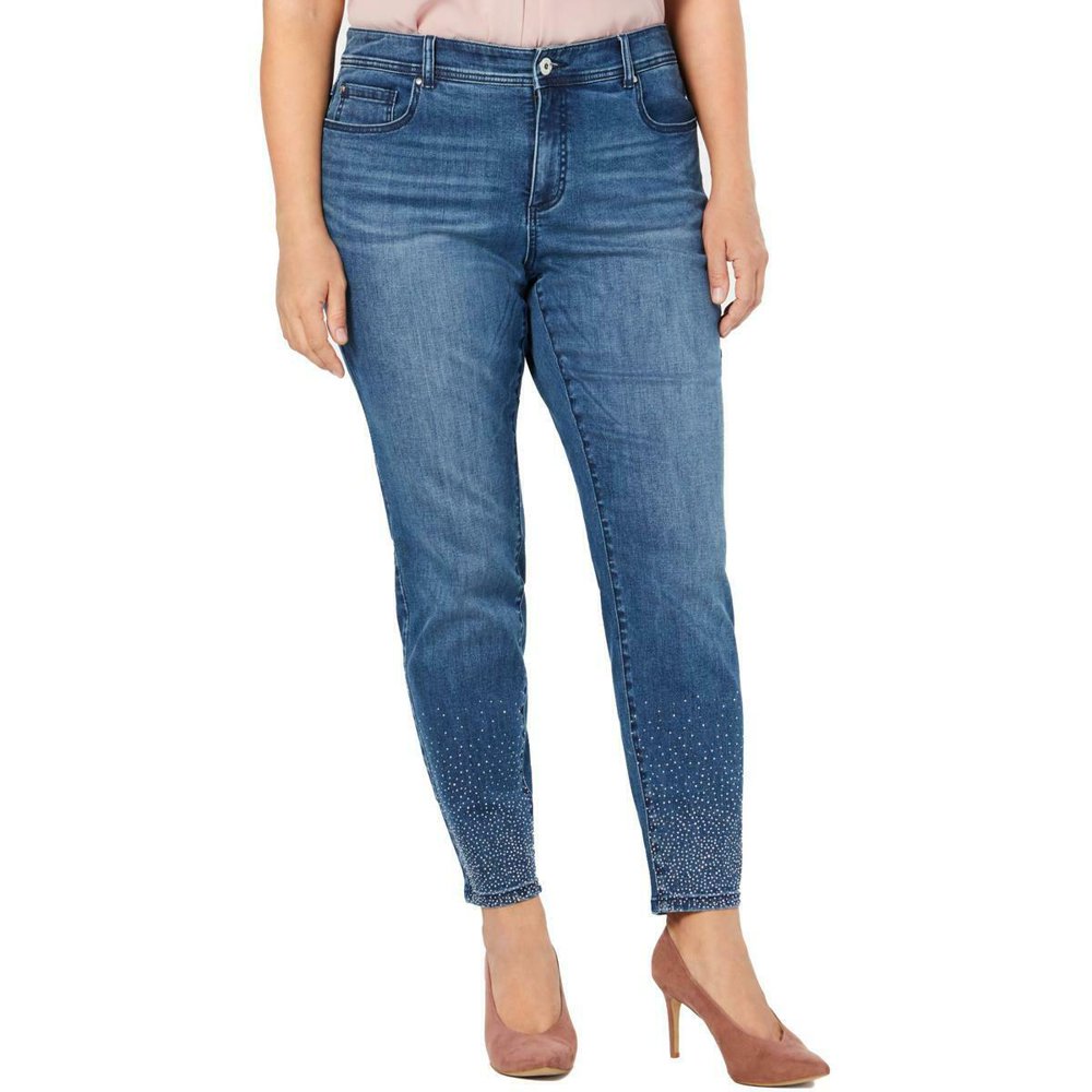 Womens Jeans Plus Skinny Tummy Control Stretch 18W - Walmart.com ...