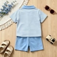 thumbnail image 5 of Tiijoy Infant Boys Outfits Cotton Striped Short Sleeve Polo Shirt Shorts Set, Sizes 18-24M, 5 of 5
