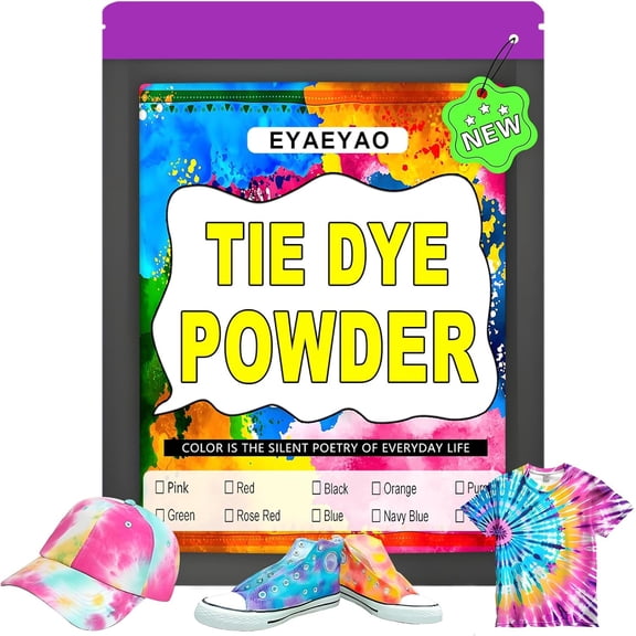 Tie Dye Powder - Purple Fabric Dyes for Clothing, Permanent Non-Toxic for Large Groups Kids Adults Tie Dye, Tye Fabric Textile Handmade Party - Just Add Water (Purple, 8 oz)
