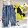 thumbnail image 6 of NIEWTR Boys Jeans Straight Wide Leg Denim Trousers Comfortable Playwear Spring Loose Casual Big Youth Kids Pants, 6 of 9