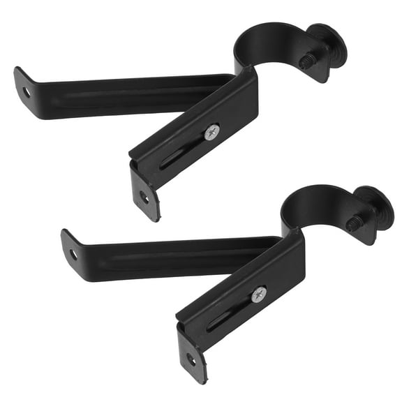 2 Pcs Heavy Duty Clothes Hanger Curtain Hooks Rod Brackets for Wall Towel Coat