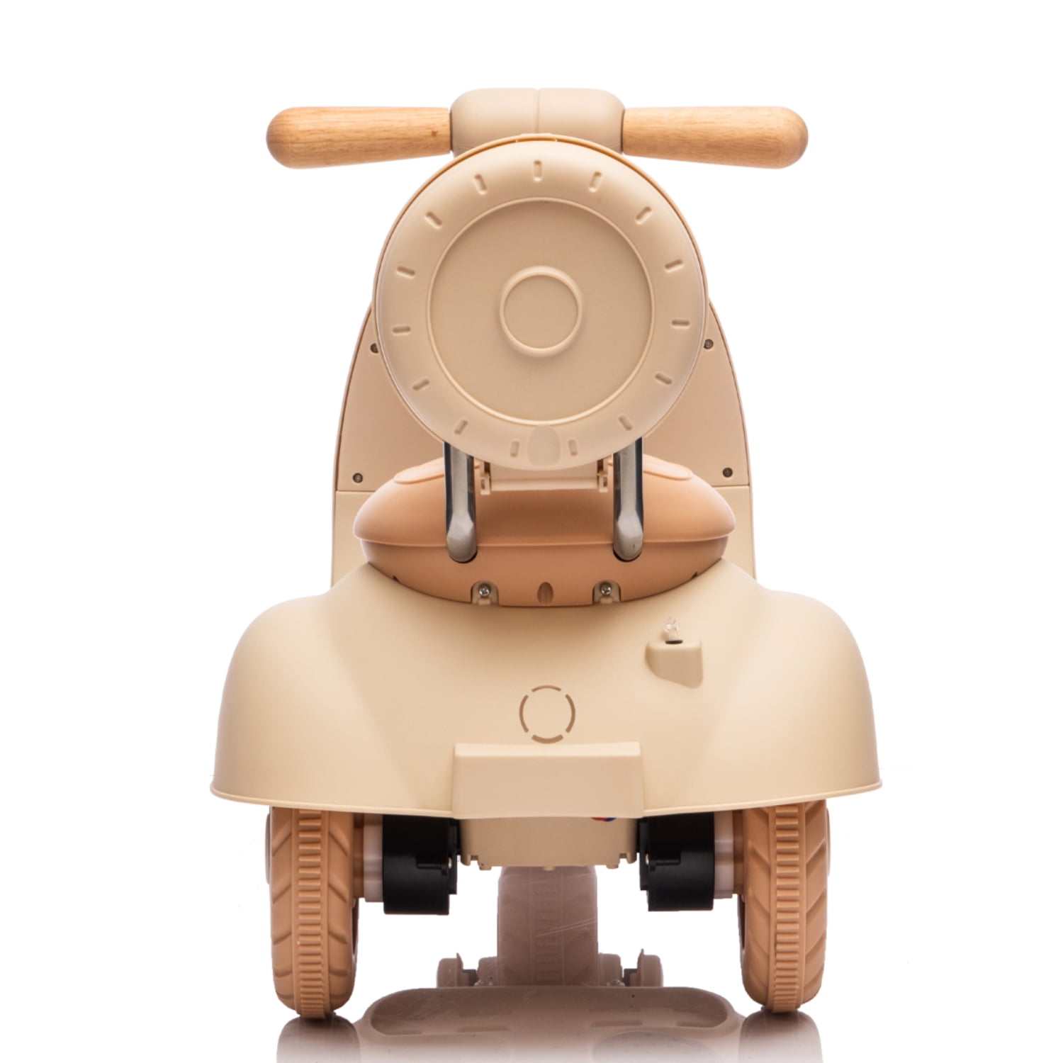 12V Kids Ride On Electric Motorcycle,Toddler Scooter W/Parents Control,Three-Wheel Stable Design,Special Wooden Handle,Smoother Output and Slow Start&Stop,More Suitable For 1-3 Years BABY's First Toy