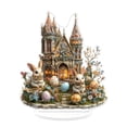 thumbnail image 2 of cpengpj Clearance Rabbits Easter Eggs Castle Decoration Living Room Study Display Cabinet Desktop 2D Decoration, 2 of 5