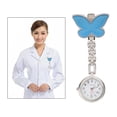 thumbnail image 3 of Moda batería enfermera fob reloj flor cara fob bolsillo reloj de Azul claro Zulema  Reloj de bolsillo de enfermera para mujer, 3 of 8