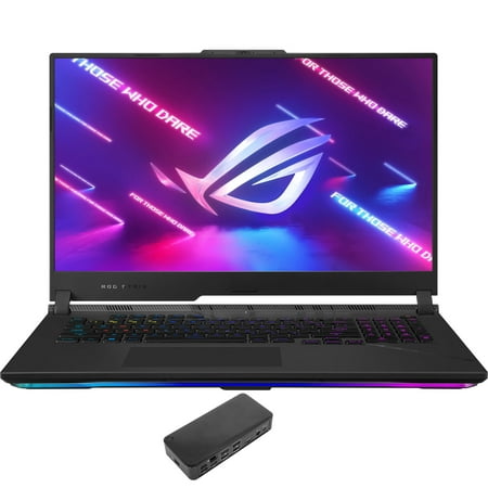 ASUS ROG Strix SCAR 17 Gaming/Entertainment Laptop (AMD Ryzen 9 7945HX 16-Core, 17.3in 240 Hz Quad HD (2560x1440), GeForce RTX 4080, 32GB DDR5 4800MHz RAM, Win 11 Pro) with USB-C Dock