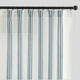 thumbnail image 2 of Curtainking Striped Linen Curtains 84 Inch Blue Farmhouse Rustic Curtains for Living Room Semi Sheer Back Tab Light Filtering Coastal Drapes for Bedroom Window Curtain 2 Panels, 2 of 8