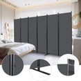 thumbnail image 3 of YASRKML 6 Panel Folding Privacy Screen, 6Ft Tall Room Divider with Wider Support Feet, Portable Wall Dividers Room Partition, Grey, 3 of 7