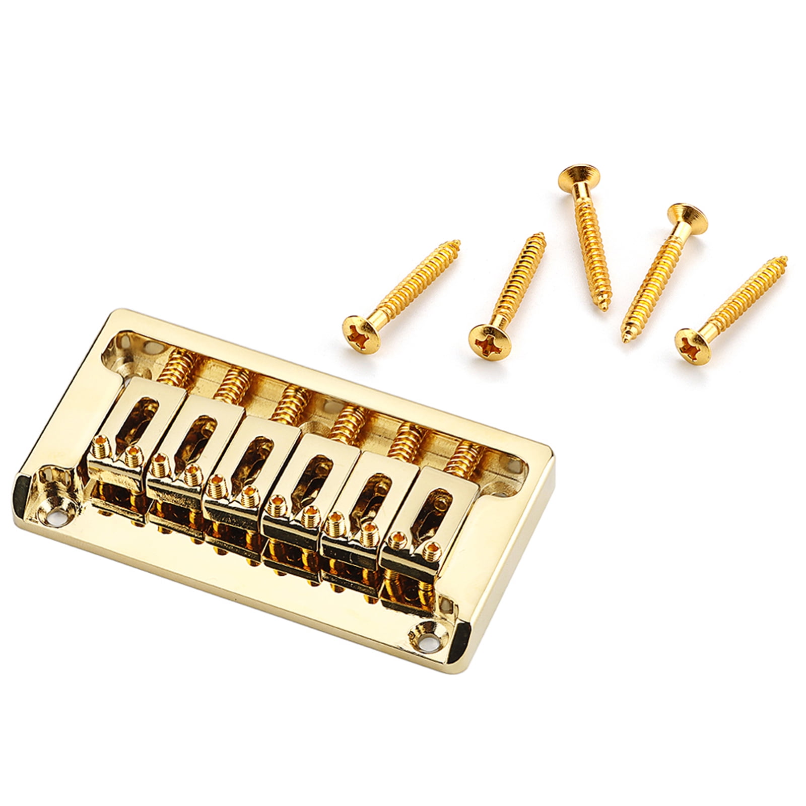 6 String Fixed Saddles Guitar Bridge Top Load Tailpiece with Mounting Screws for Electric Guitar Parts Easy to Install