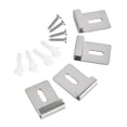 thumbnail image 3 of DOLITY 4 Pieces Stainless Steel Mirror Clips Heavy Retainer Clips for Wall Mounting L, 3 of 9
