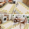 thumbnail image 5 of Area Rugs for Living Room Bedroom, Yellow Daisy 4'x6' Rug Washable Carpet Runner Indoor Outdoor, Spring Summer Rustic Garden Floral Blossom Non Slip Accent Floor Mats Rug for Kitchen, Office, 5 of 8