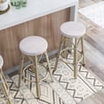 thumbnail image 5 of Furniture of America Tropaz Set of 2 26-in Outdoor Metal Bar Stool, White, 5 of 8