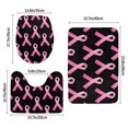 Breast Cancer Awareness 3Piece Set Of Flannel Bath Mats, Highly