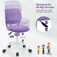 thumbnail image 6 of Costway Kids Desk Chair Ergonomic Swivel Children Mesh Study Height Adjustable Purple, 6 of 7