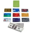 thumbnail image 6 of Credit Card Holder with ID Window RFID Protected Genuine Leather Slim Wallet (LGreen), 6 of 7