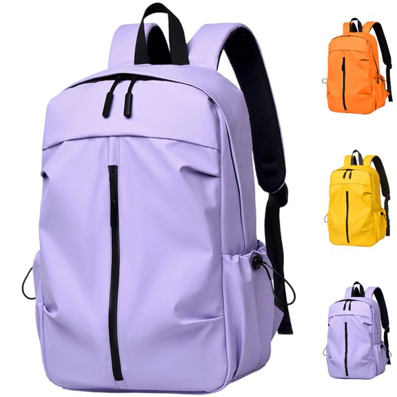 HJYCHN Girls Backpack Solid Color Casual Daypack with Multiple Pockets Back to School Supplies for Kids and Boys Backpack for Boys Purple One Size
