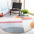 thumbnail image 2 of SAFAVIEH Orwell Hayden Abstract Area Rug, Ivory/Blue, 6'7" x 6'7" Round, 2 of 8