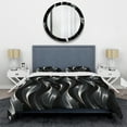 thumbnail image 3 of Designart "Luxurious Black And Gold Allure IV" Glam Bedding Covert Set - Glam Bed Set With 1 Sham, 3 of 5