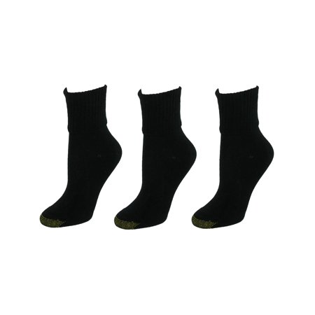 GOLDTOE - Gold Toe Turn Cuff Bermuda Socks (3 Pair Pack) (Women's ...