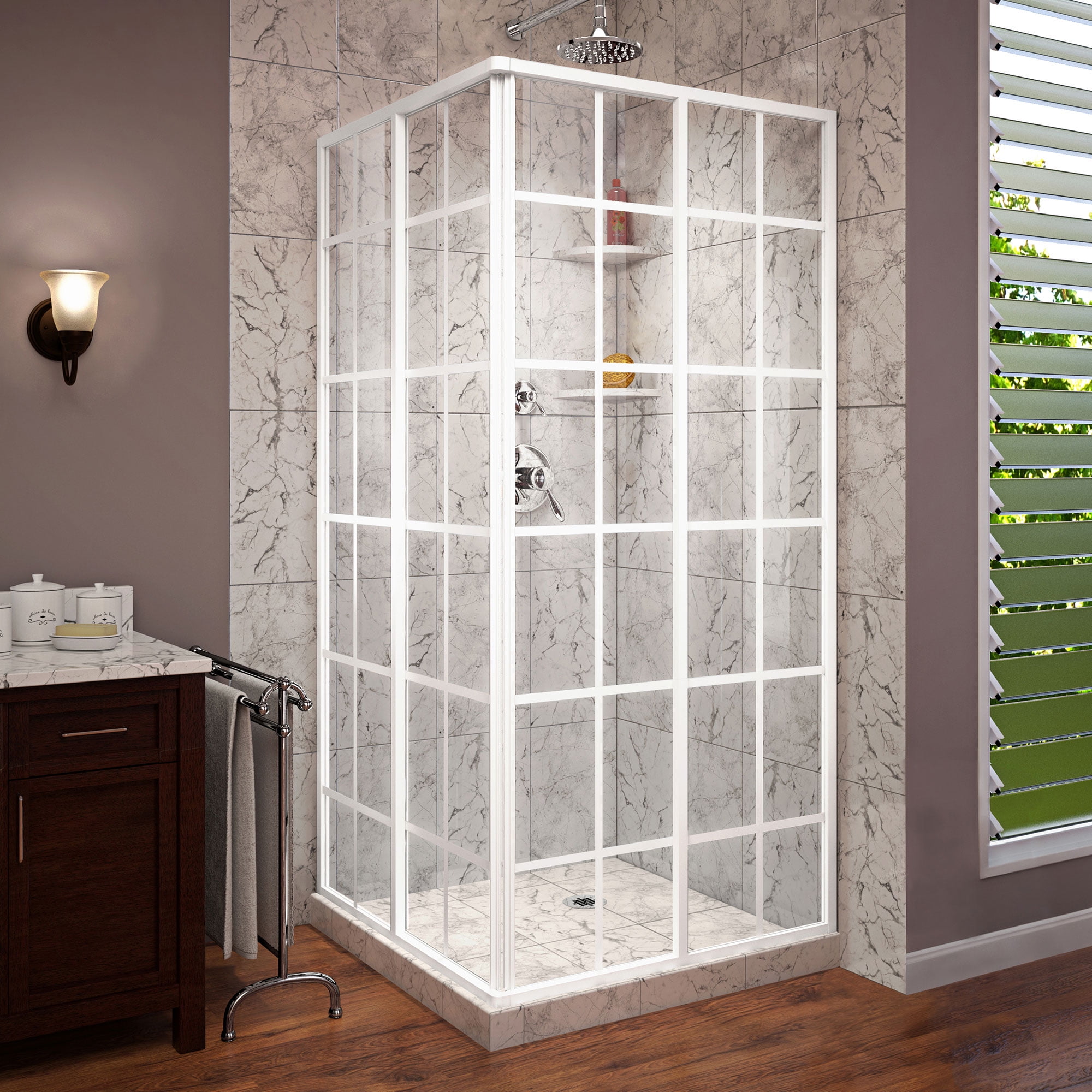 Dreamline French Corner 34 1 2 In D X 34 1 2 In W X 72 In H Framed