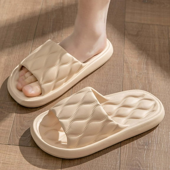 TUTUnaumb Men's and Women's Home Slippers Size 7.5 Womens Mens Color Slippers Super Soft Breathable Bedroom Home Slippers Summer Indoor Lightweight Soft-Soled Slippers-Khaki