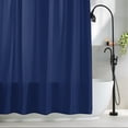 thumbnail image 3 of Shower Curtains for Bathroom-72"x78",Solid Pure Cyan Blue Waterproof Bath Curtain Grommet Shower Curtain Set with Hooks, 3 of 9