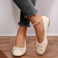 thumbnail image 5 of Rexoro Women Ballet Flats Bow Round Toe Snakeskin Dress Shoes Comfort Casual Office Shoes, 5 of 7